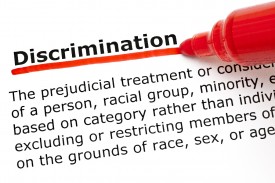 discrimination underlined in red marker