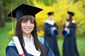 woman girl graduate older
