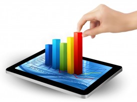 ipad tablet graph hand