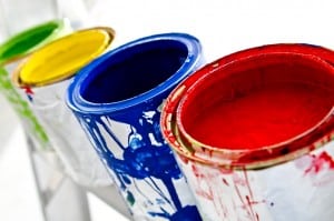 color paint cans