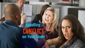 team conflict workers argue cubicles
