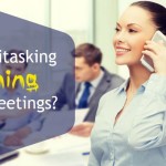 business meeting woman team smartphone phone multitasking