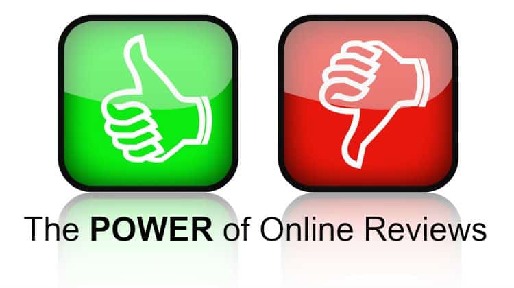 online reviews thumbs up down