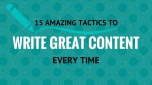 write great content
