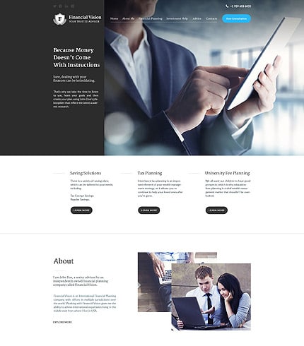 Financial Consultant WordPress Theme