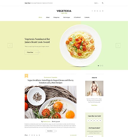 Vegetarian Meals WordPress Theme