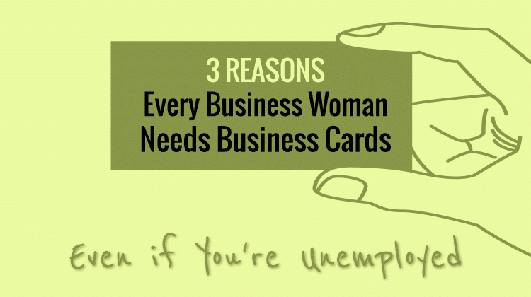 business woman business cards