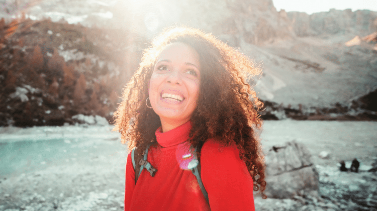 woman hiking