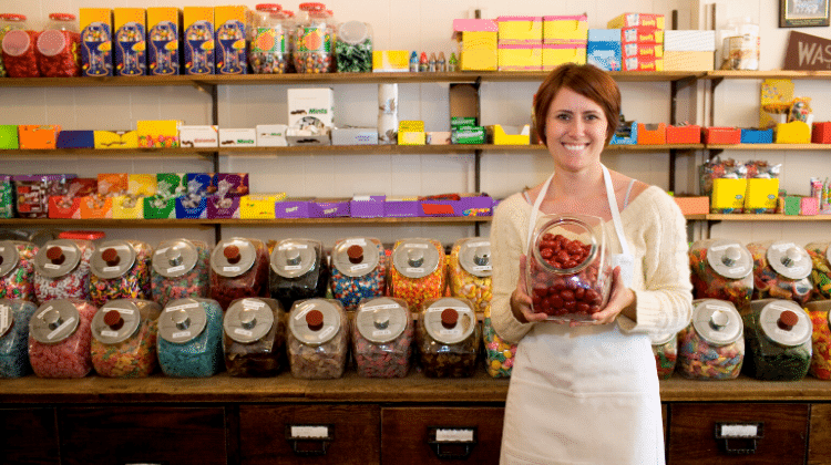 woman business owner store