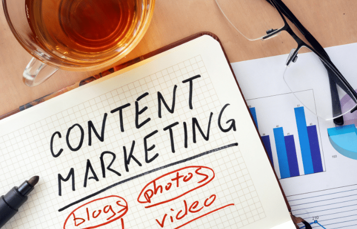 content marketing notepad