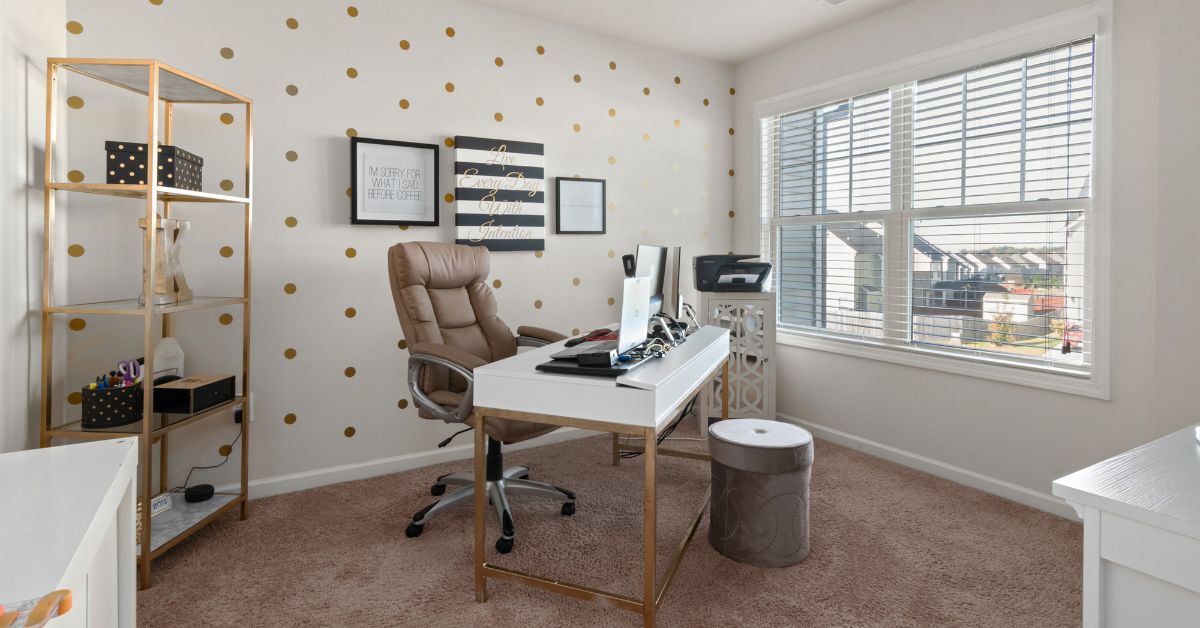 decorated home office