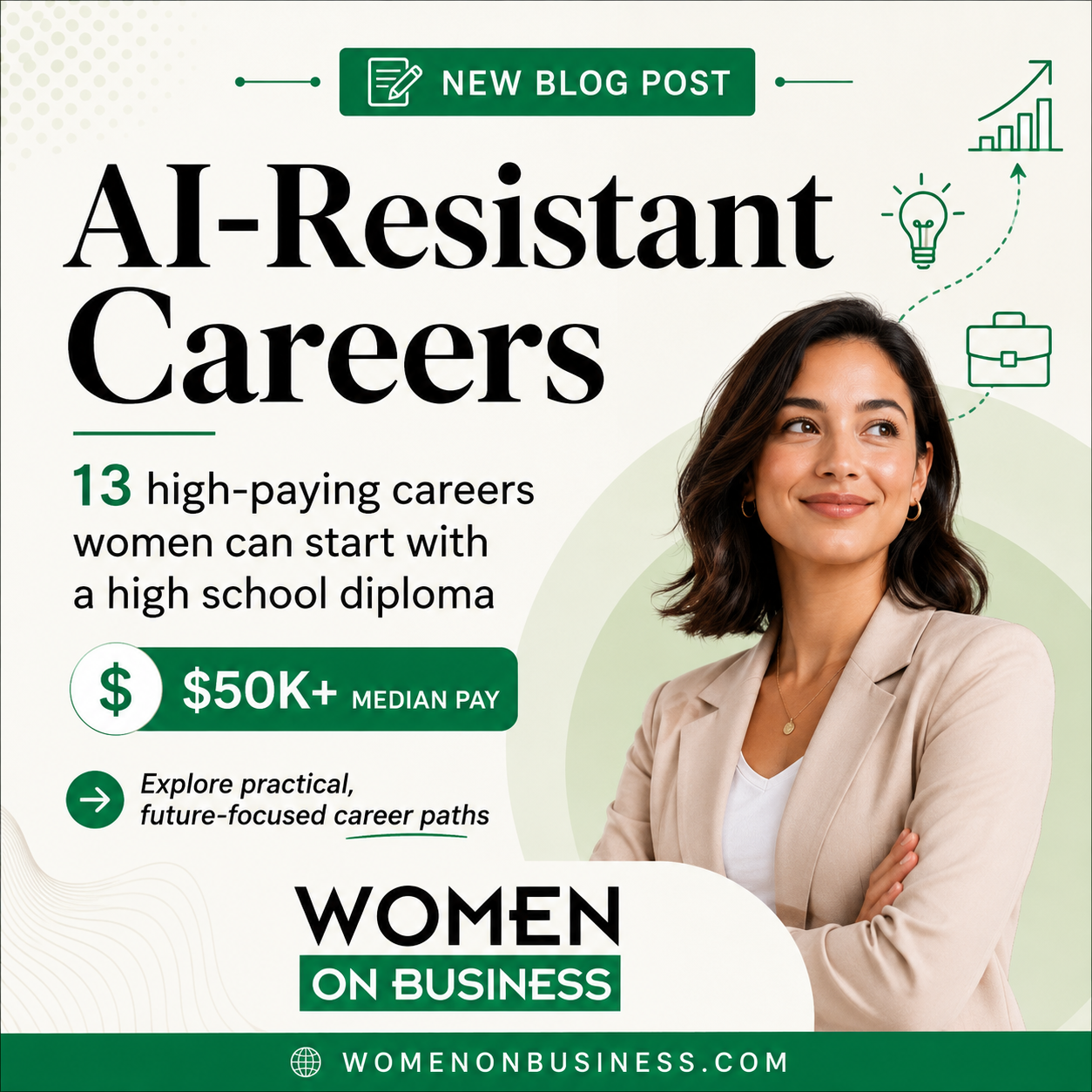 AI-resistant careers for women without college degrees