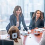 woman business meeting leader