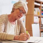 senior woman working