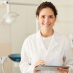 woman dental practice