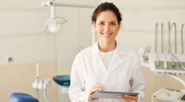 woman dental practice