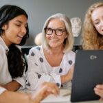 caring businesswomen