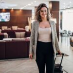 businesswoman hotel